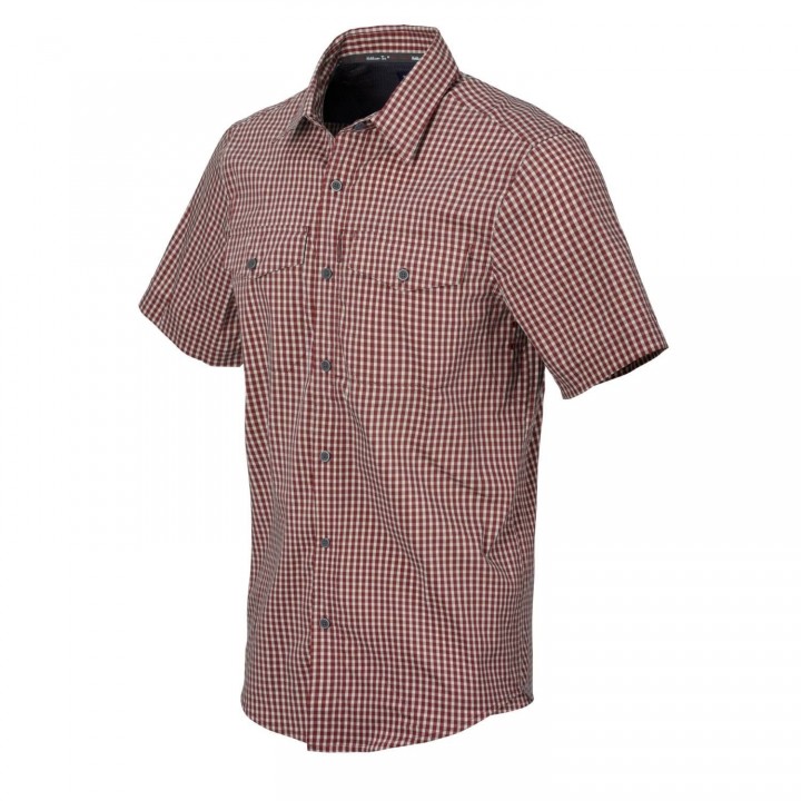 Košeľa COVERT CONCEALED CARRY DIRT RED CHECKERED