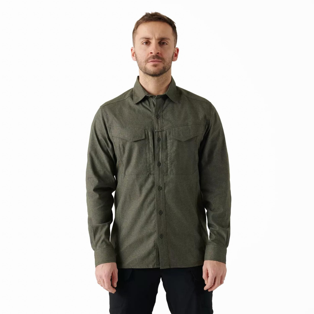 Košeľa DEFENDER Mk2 PILGRIM kockovaná MOSS GREEN DENIM