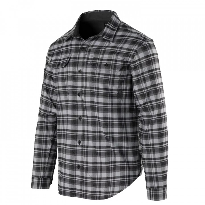 Košeľa GREYMAN dlhý rukáv OLD SCHOOL GREY PLAID