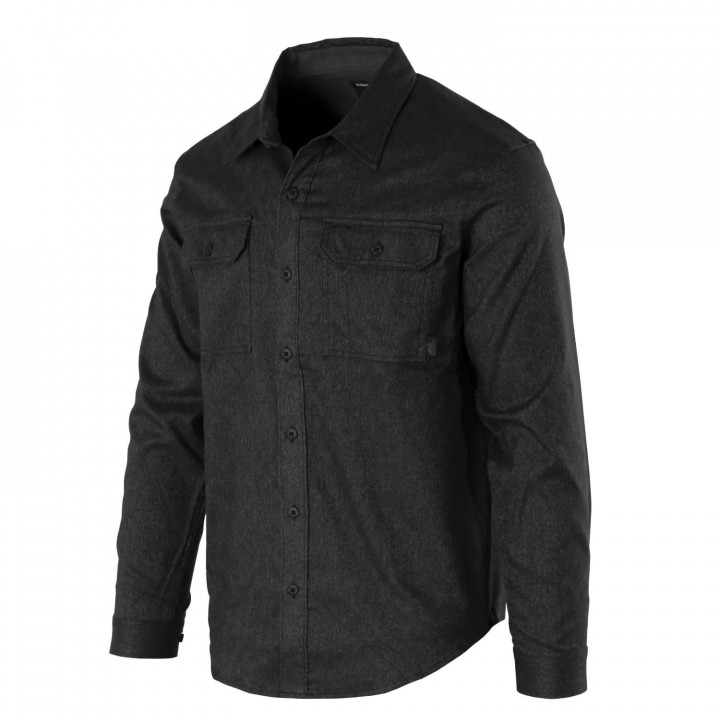 Košeľa GREYMAN dlhý rukáv OLD BLACK DENIM