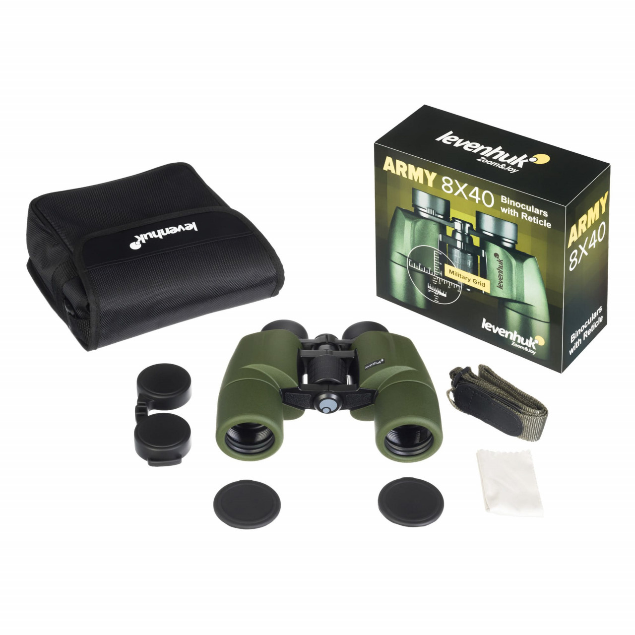 Ďalekohľad binokulárny so zameriavačom 8x40 ARMY ZELENÝ