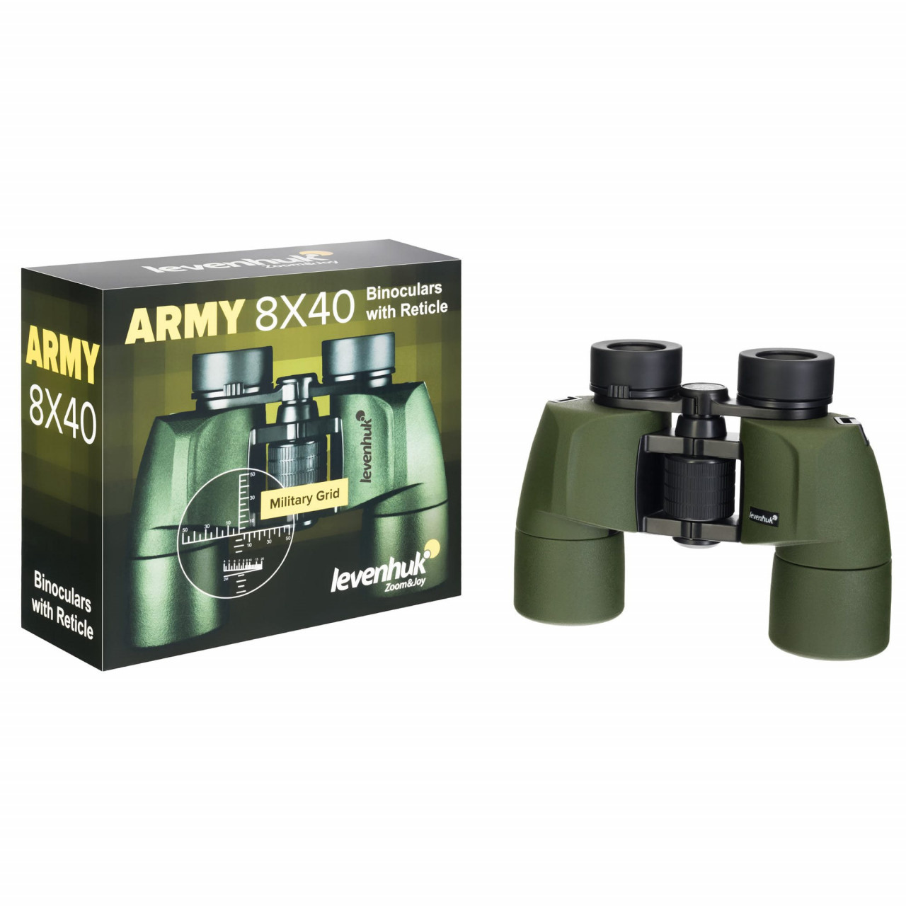 Ďalekohľad binokulárny so zameriavačom 8x40 ARMY ZELENÝ
