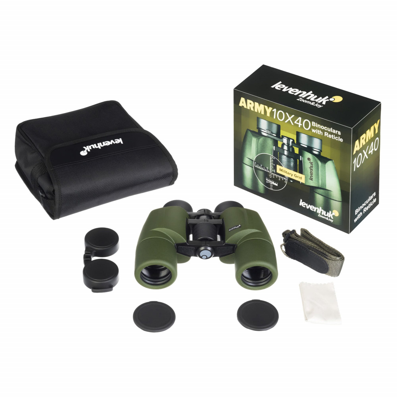 Ďalekohľad binokulárny so zameriavačom 10x40 ARMY ZELENÝ