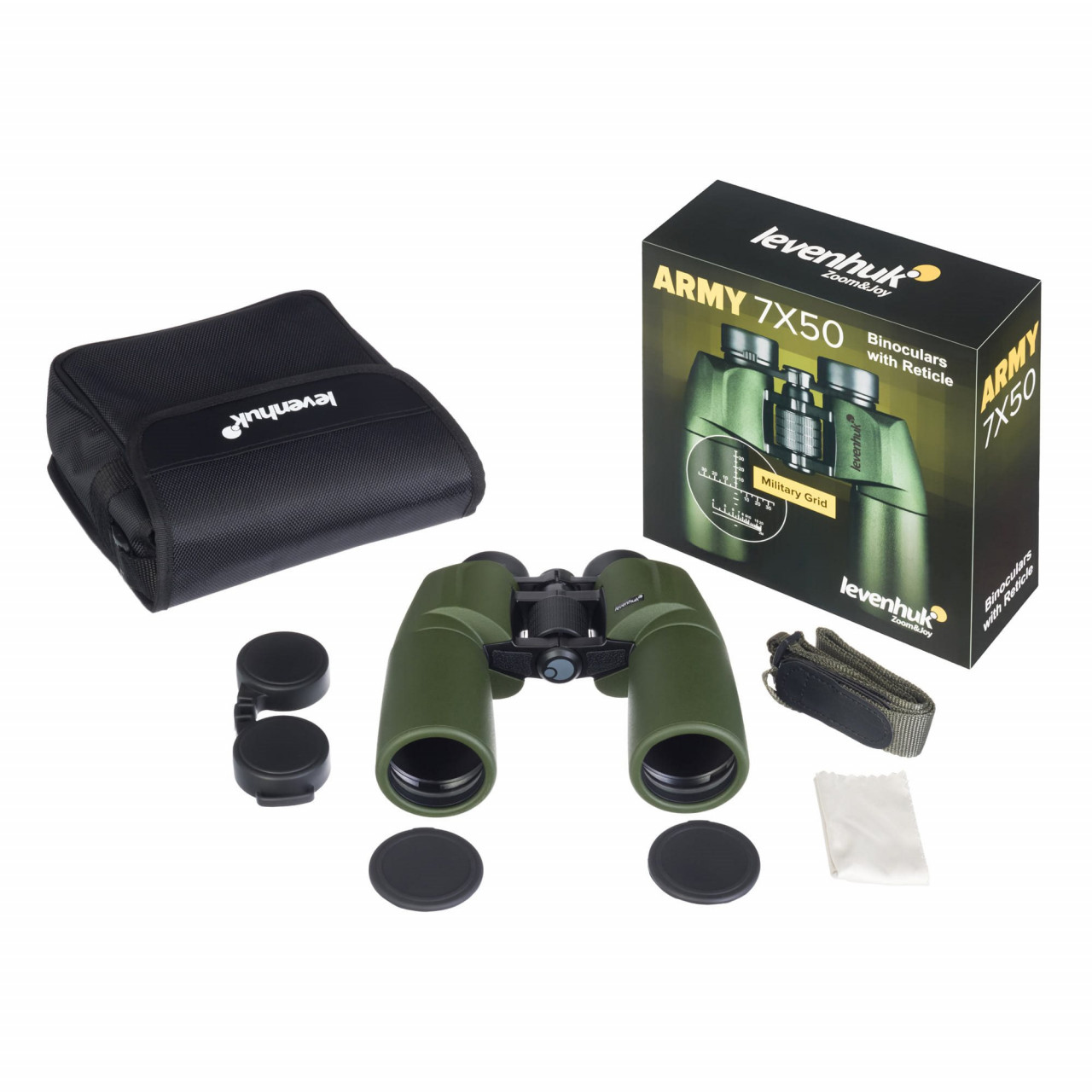 Ďalekohľad binokulárny so zameriavačom 7x50 ARMY ZELENÝ