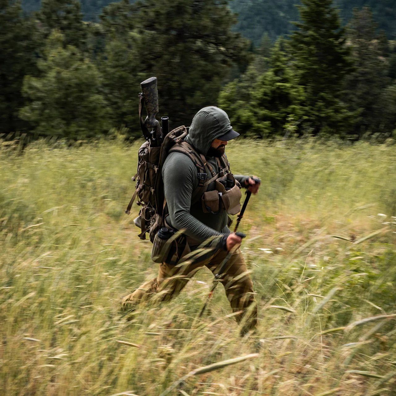 Mikina funkčná LOCHSA MERINO LODEN ZELENÁ