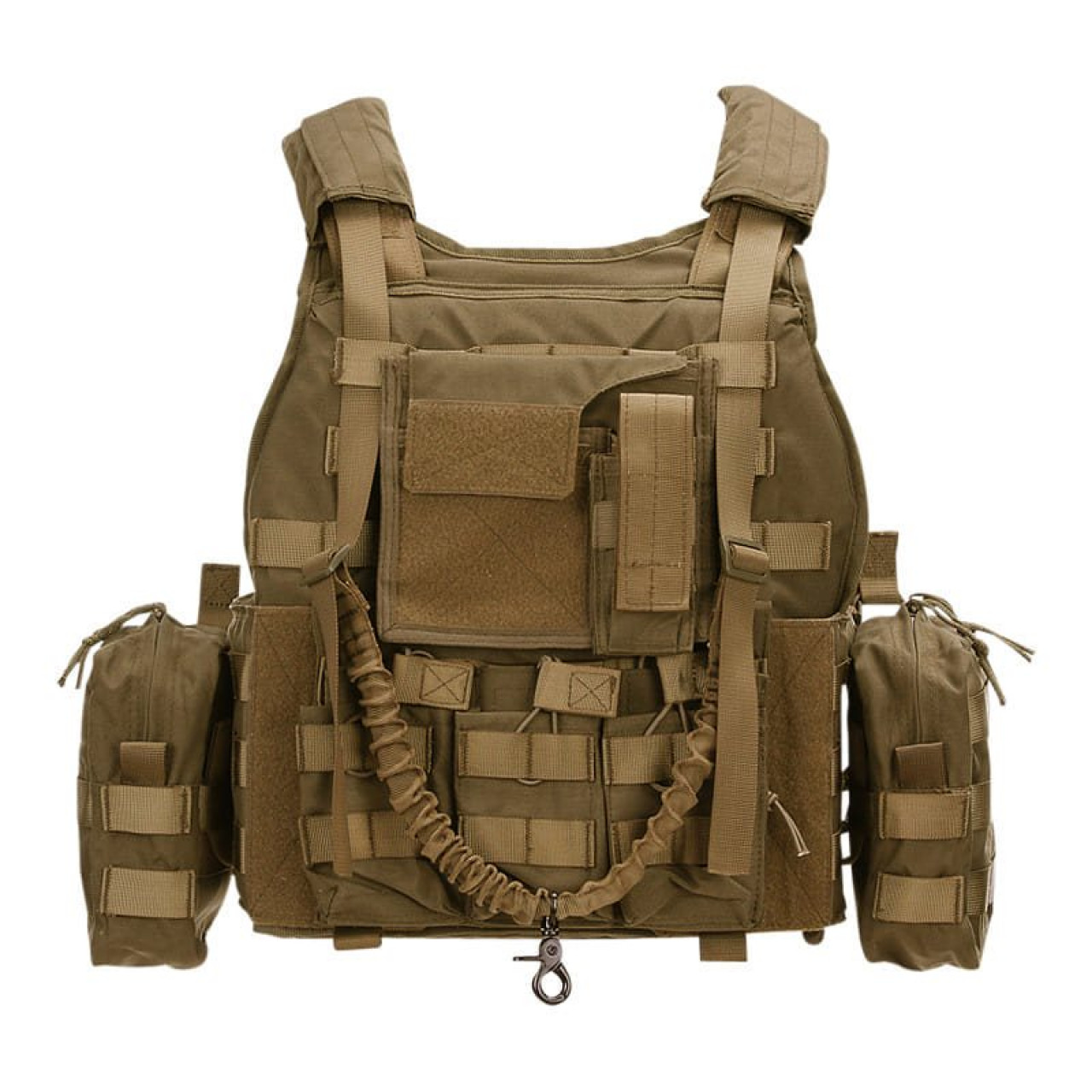 Taktická vesta RANGER s vreckami MOLLE väzba COYOTE