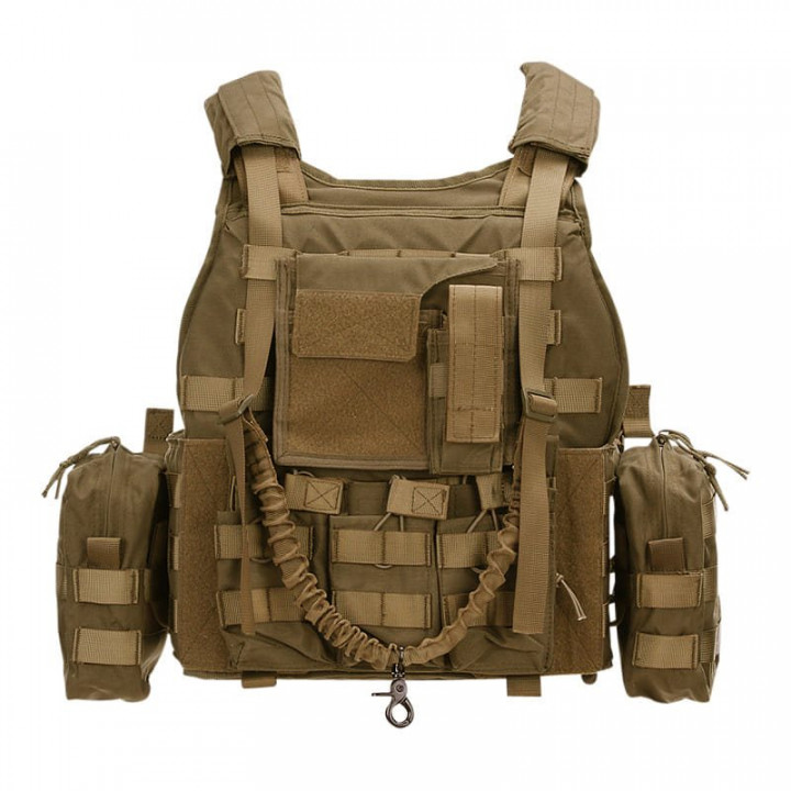 Taktická vesta RANGER s vreckami MOLLE väzba COYOTE