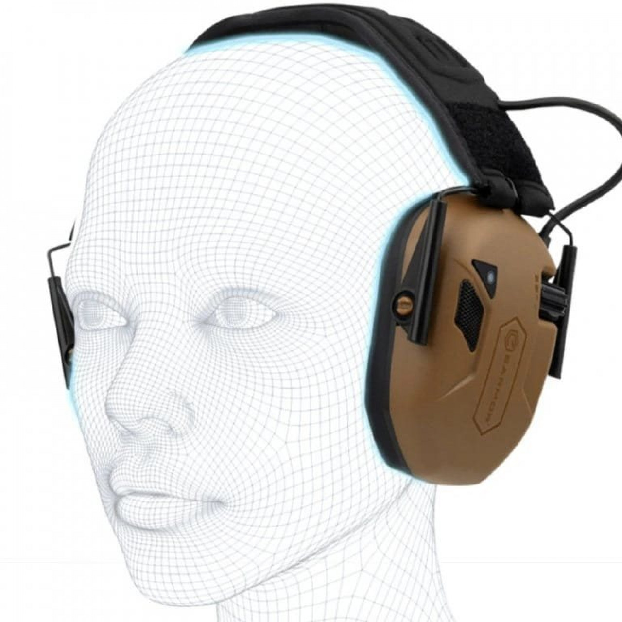 Slúchadlá elektronické M300T s BlueTooth COYOTE BROWN