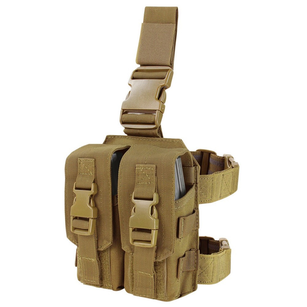 Sumka 2xM4 stehenné DROP LEG COYOTE BROWN