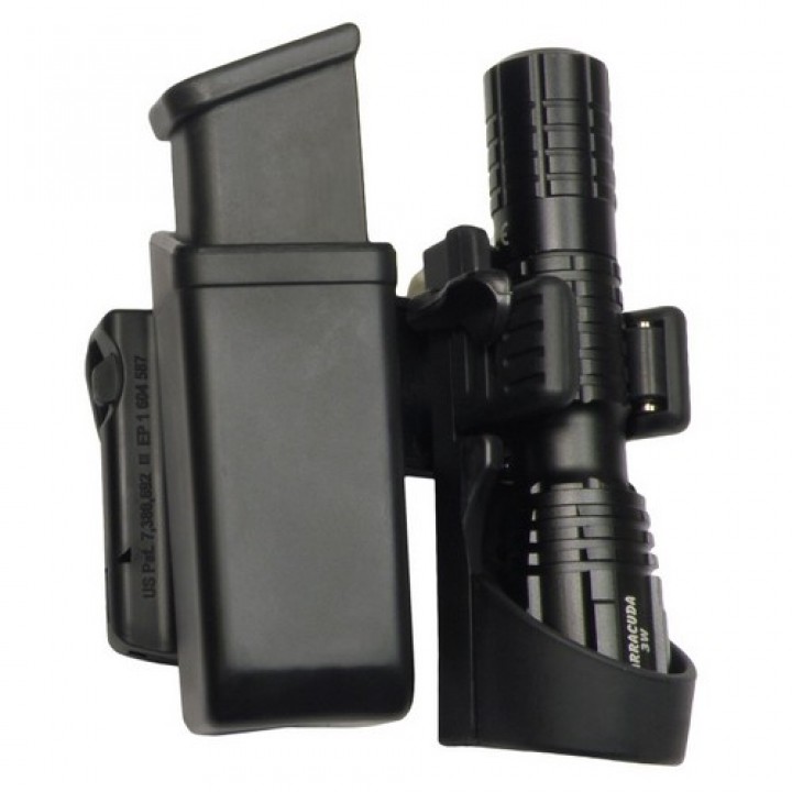 Puzdro rotačné pre zásobník 9mm Luger a baterku