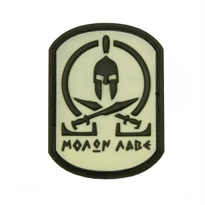 Nášivka MOLON LABE plast velcro SNOW