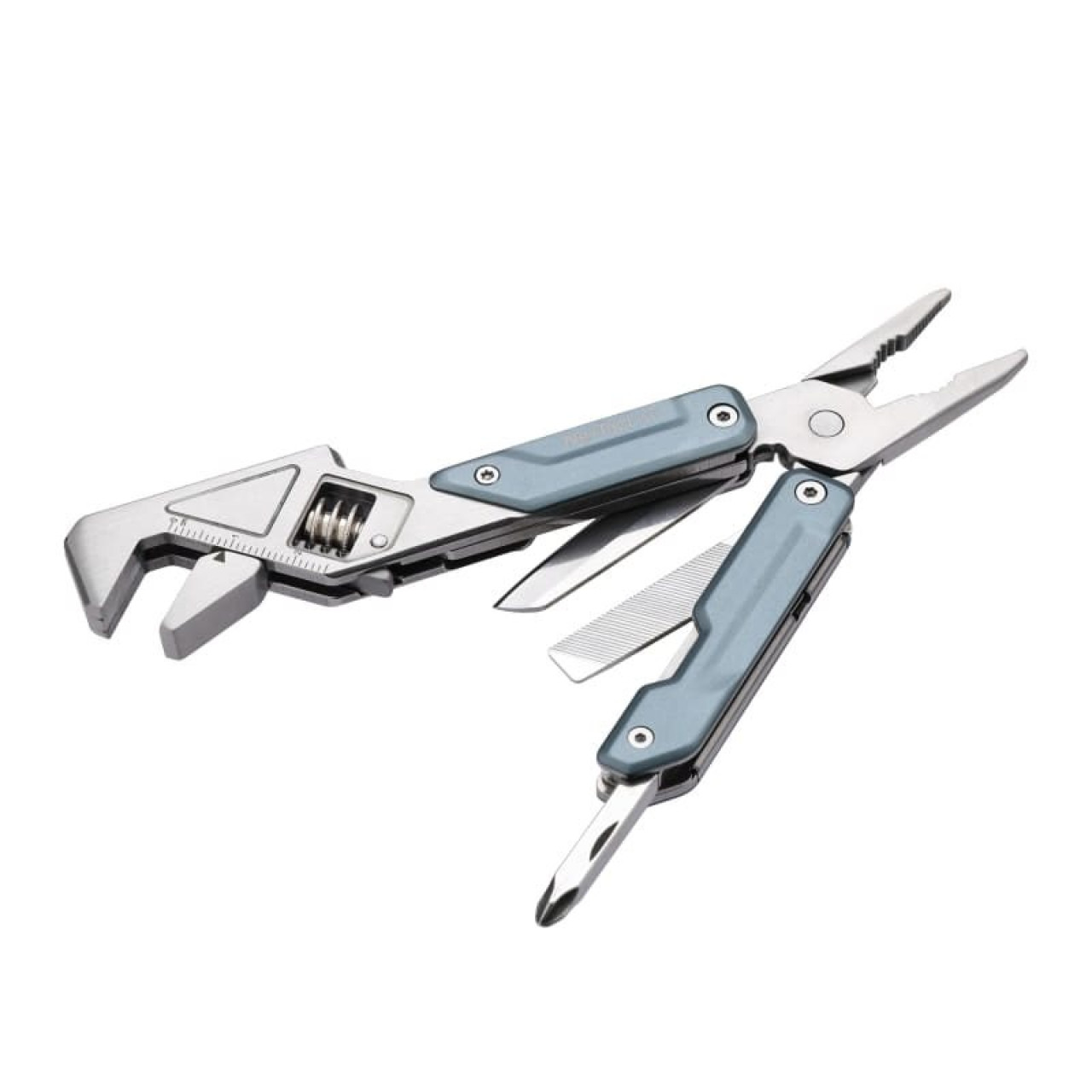 Kliešte multifunkčné Light Wrench W2 s francúzskym kľúčom MODRÉ
