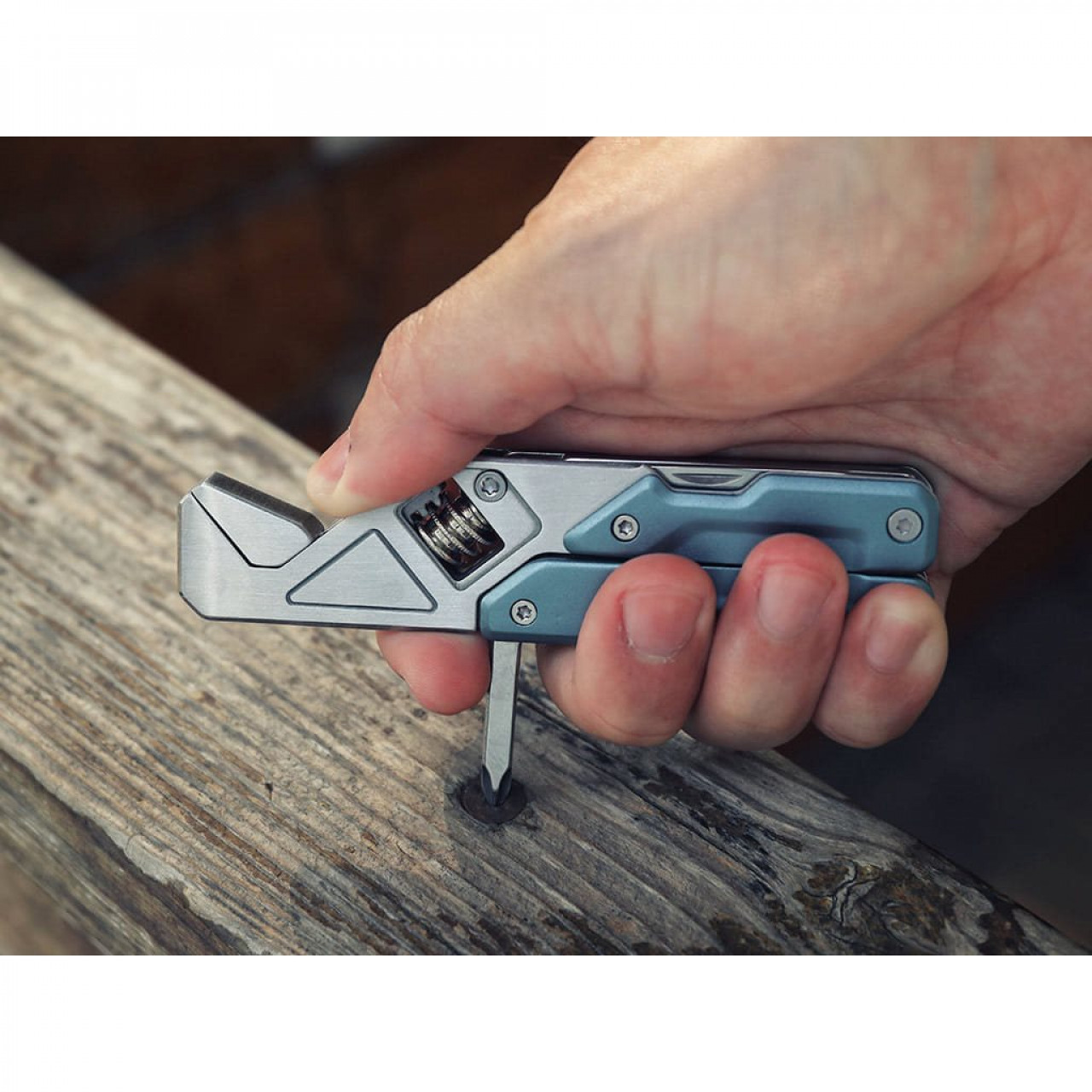 Kliešte multifunkčné Light Wrench W2 s francúzskym kľúčom MODRÉ