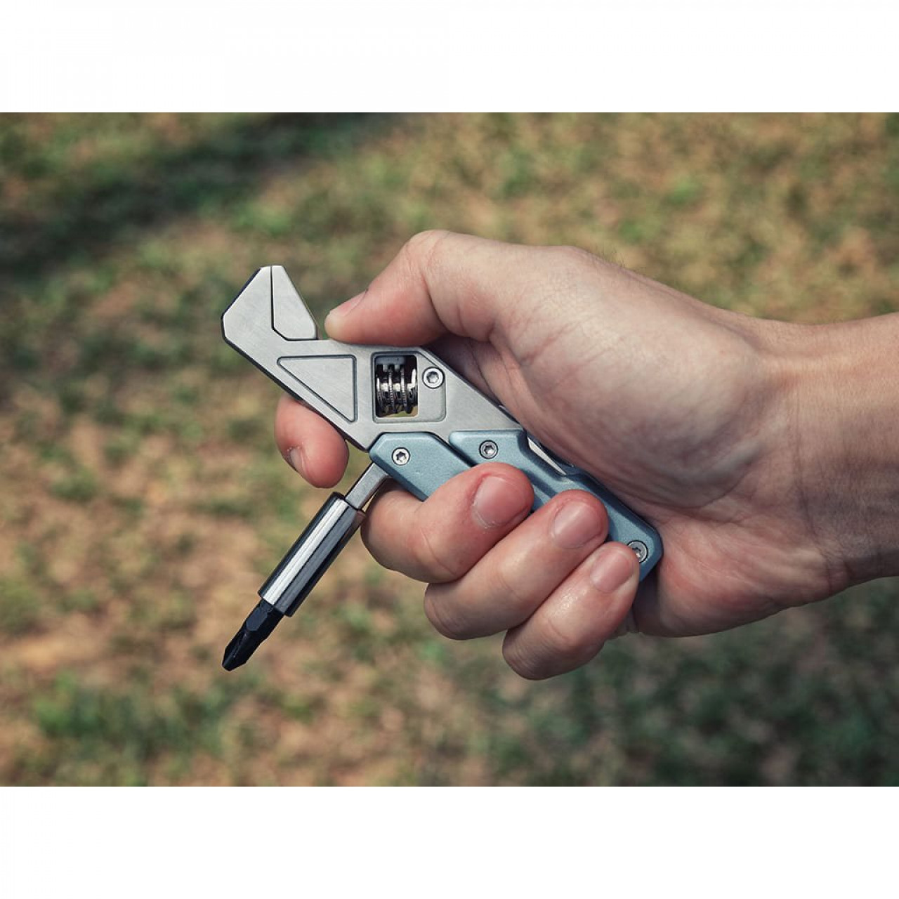 Kliešte multifunkčné Light Wrench W2 s francúzskym kľúčom MODRÉ