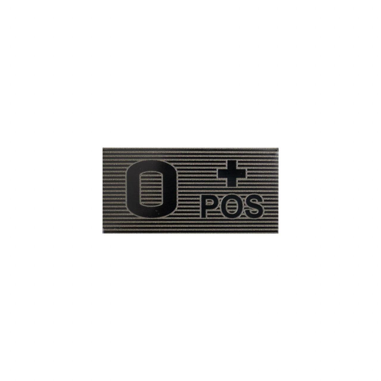 Nášivka IR krvná skupina VELCRO 0 + POS ČIERNO/ZELENÁ
