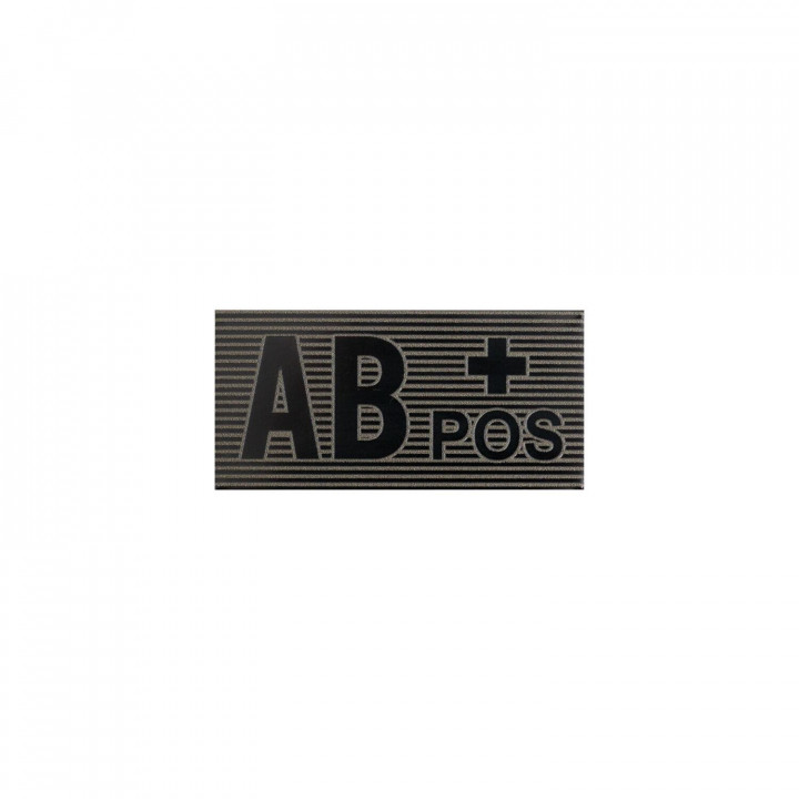 Nášivka IR krvná skupina VELCRO AB + POS ČIERNO/ZELENÁ
