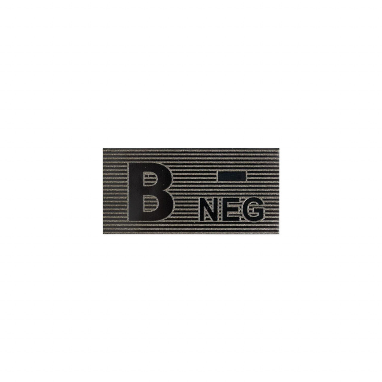 Nášivka IR krvná skupina VELCRO B - NEG ČIERNO/ZELENÁ