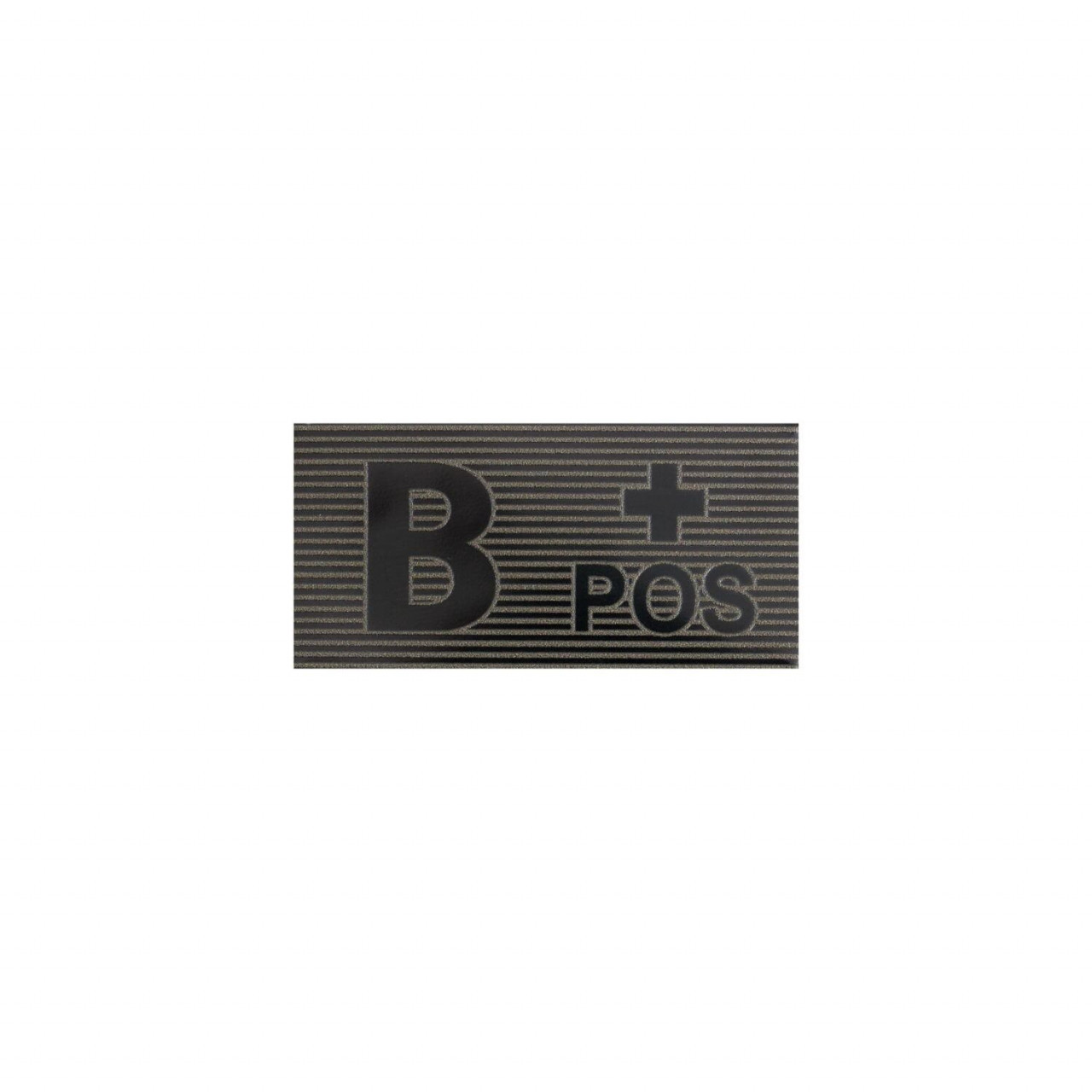 Nášivka IR krvná skupina VELCRO B + POS ČIERNO/ZELENÁ