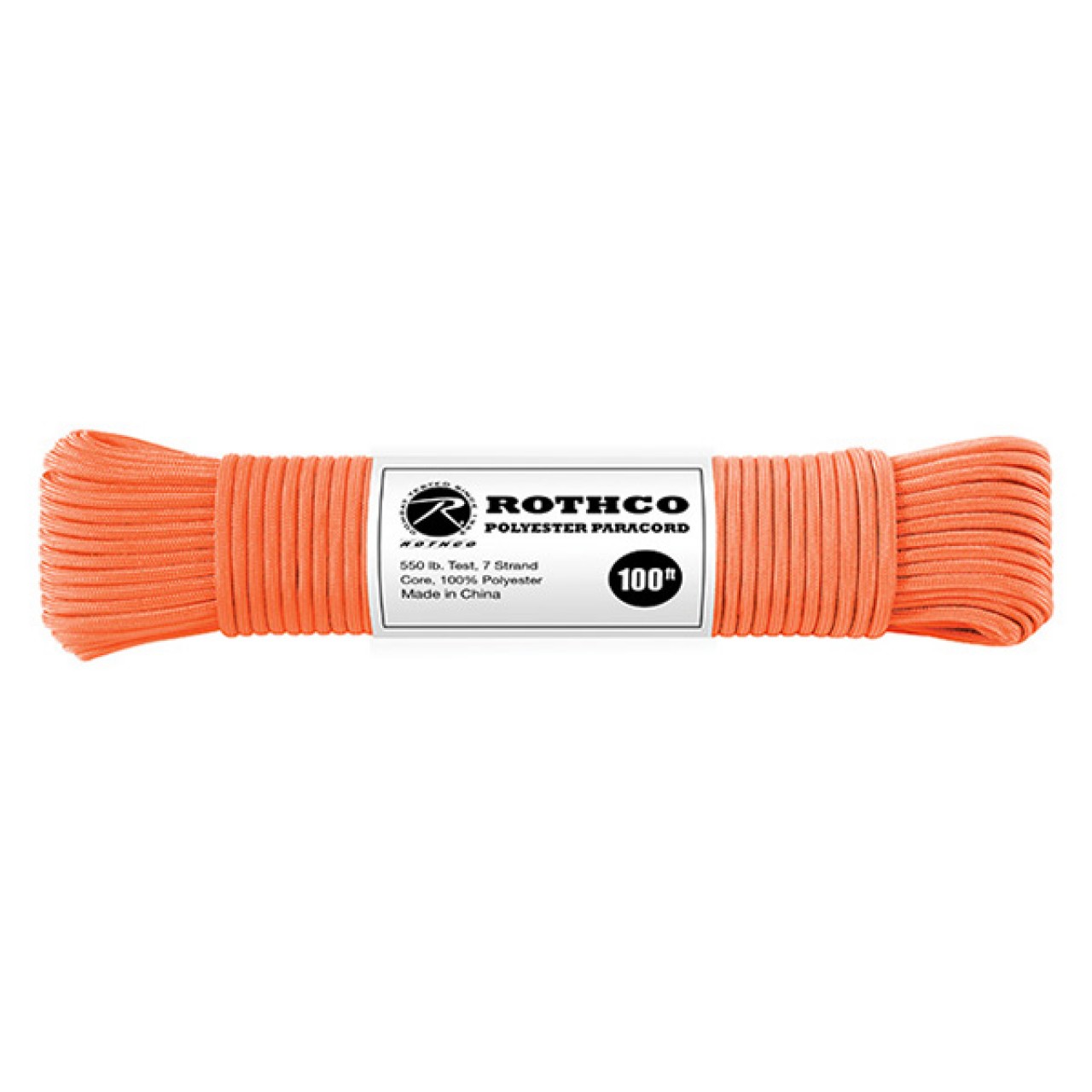 Šnúra PARACORD polyester 550LB 30m 4mm REFLEXNÁ ORANŽOVÁ