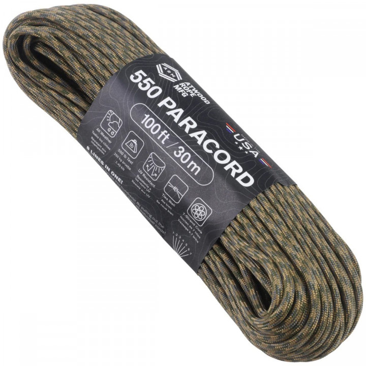 Šnúra PARACORD nylon 550LB ø 4 mm / 30 m Atwood Multicam
