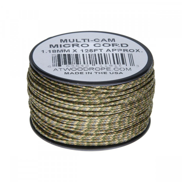 Šnúra MICRO CORD nylon na cievke 38m 1,18mm MULTI-CAM