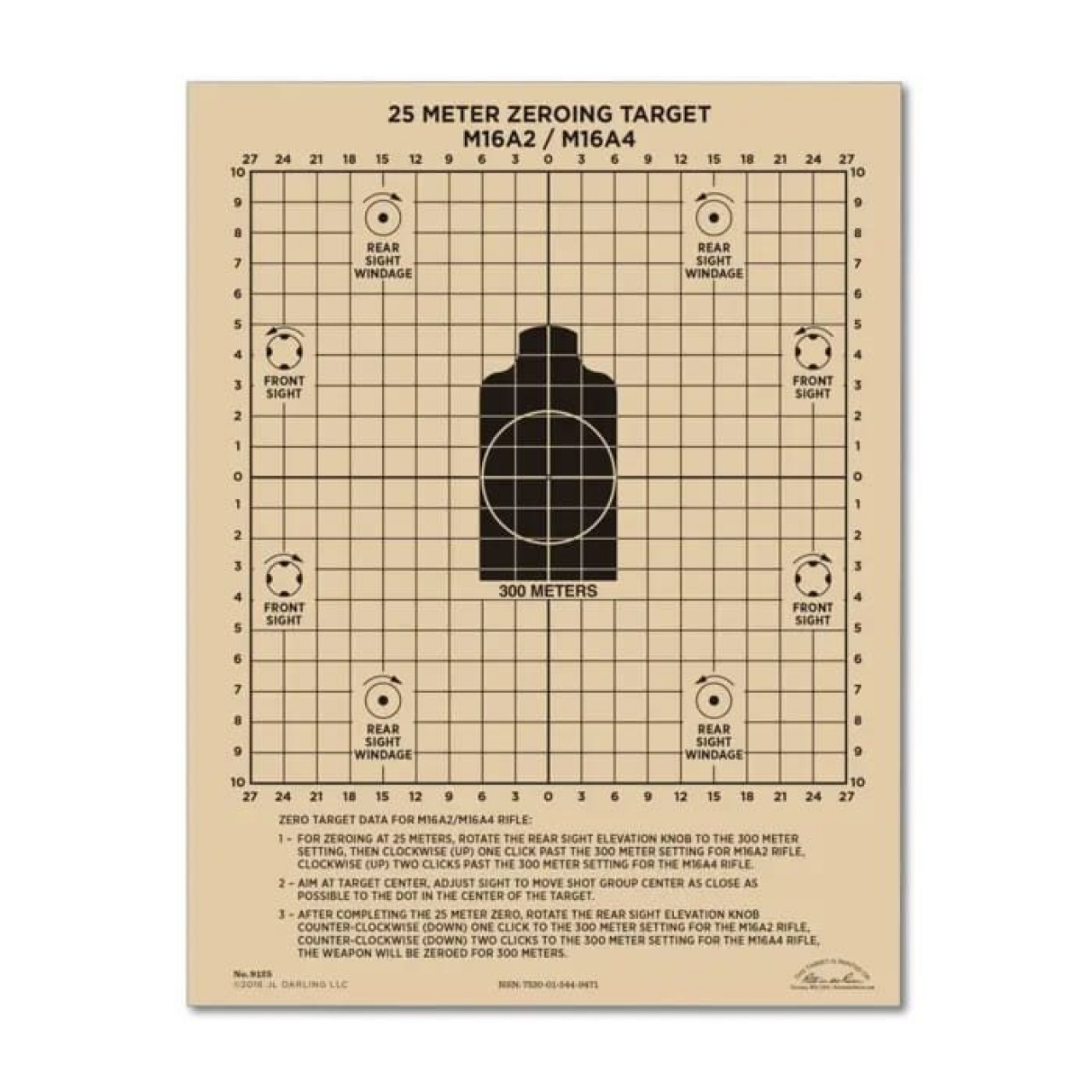 Terč vodeodolný M16A2/M16A4 nastreľovací 25 metrov