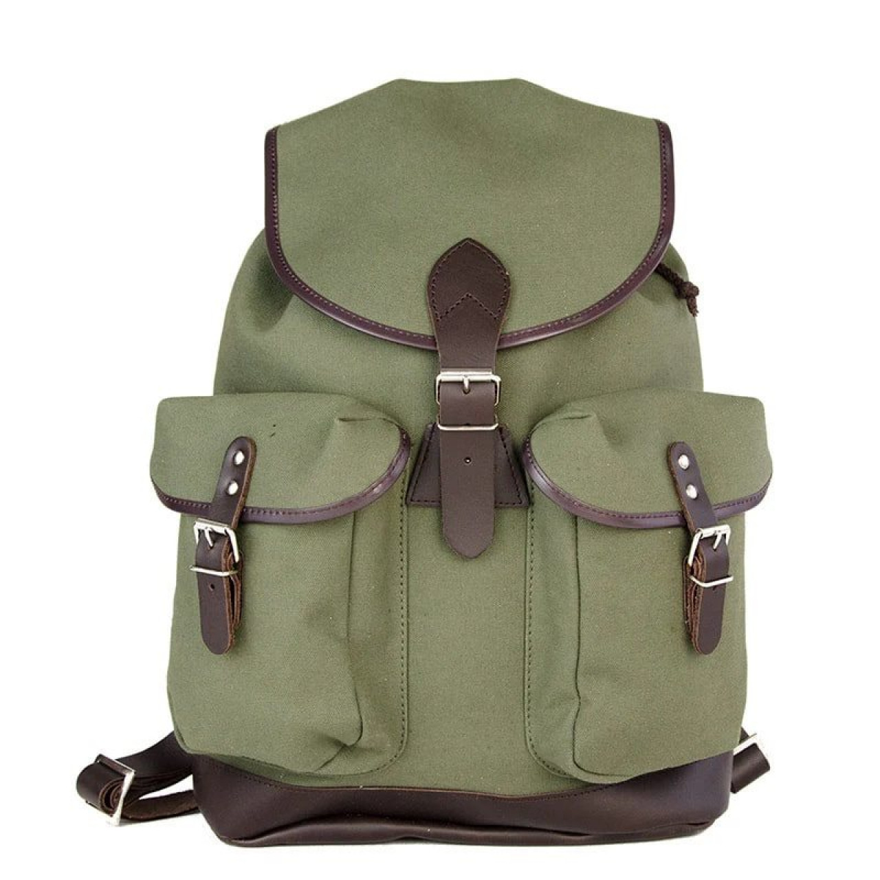 Batoh TRUCKSACK 14l s koženými prvkami ZELENÝ