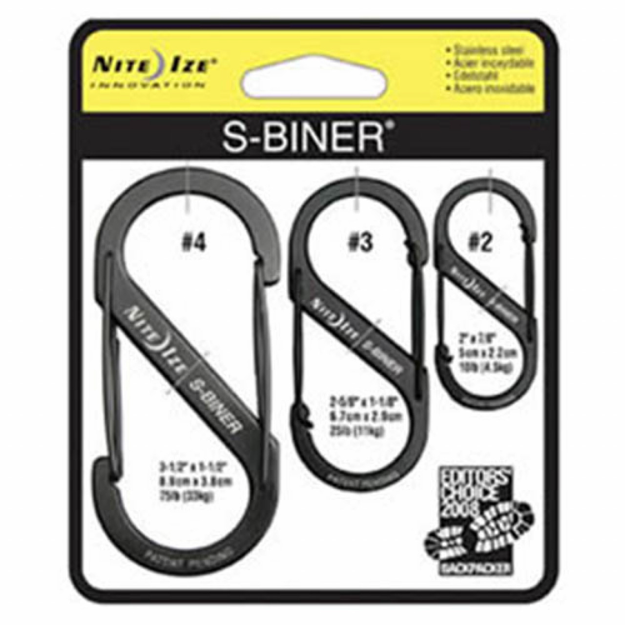 Sada S karabin 3ks 5cm, 6,5cm a 9cm ČIERNA