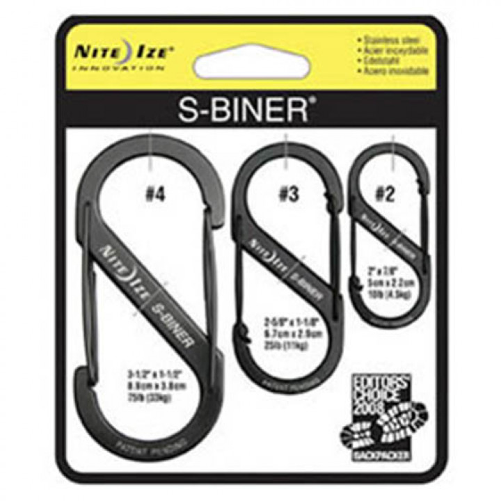 Sada S karabin 3ks 5cm, 6,5cm a 9cm ČIERNA