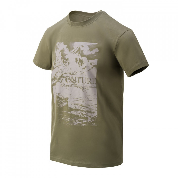 Tričko ADVENTURE IS OUT THERE OLIVE GREEN