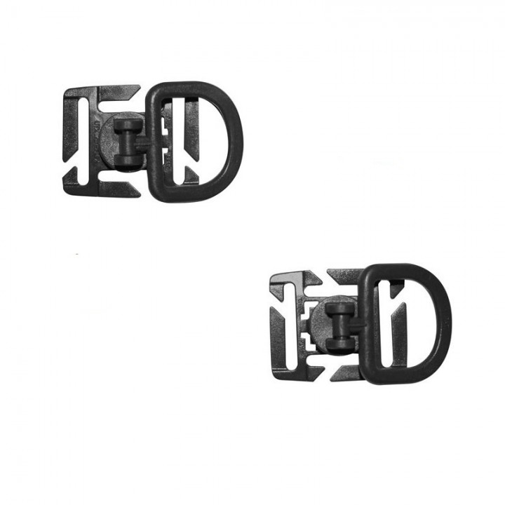 Adaptér MOLLE D-krúžok otočný ČIERNY