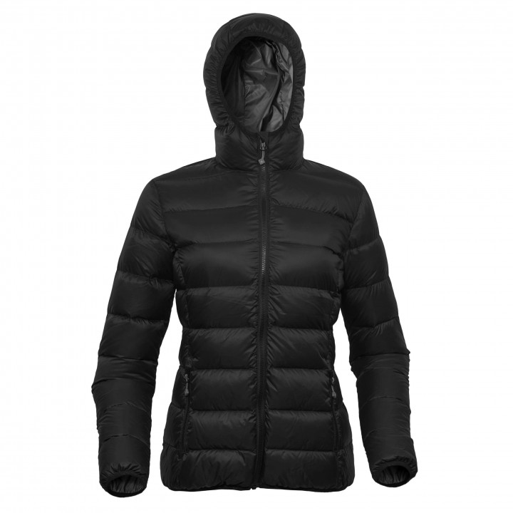 Dámska péřová bunda s kapucňou TACOMA LADY DWR+ BLACK