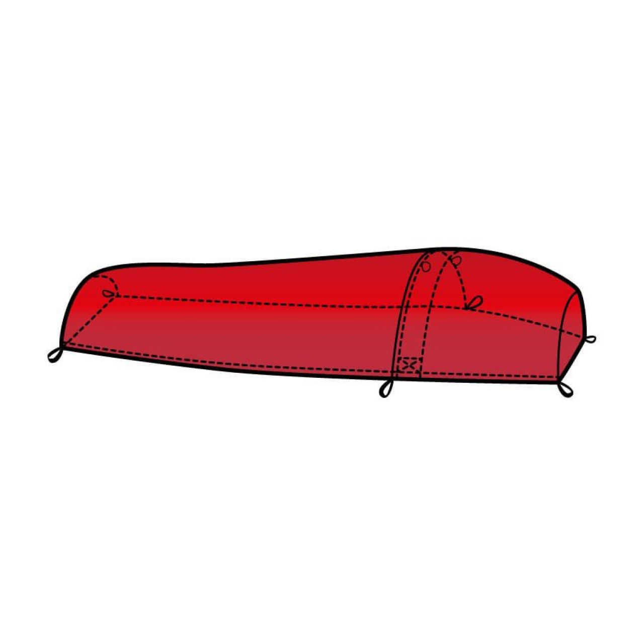 Núdzový vak pre jednu osobu SURVIVAL BAG SINGLE ČERVENÝ