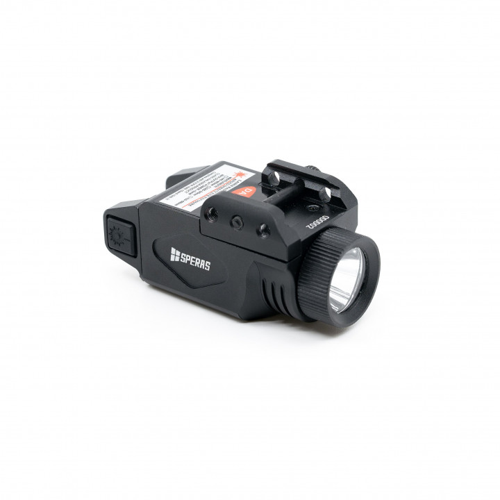 Svietidlo WL20 na pištoľ dobíjacie s laserom, 500 lúmenov