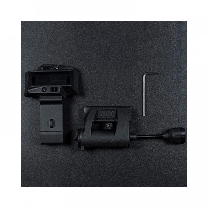 Svietidlo WST na helmu MPLS 3 farby + IR LED ČIERNE