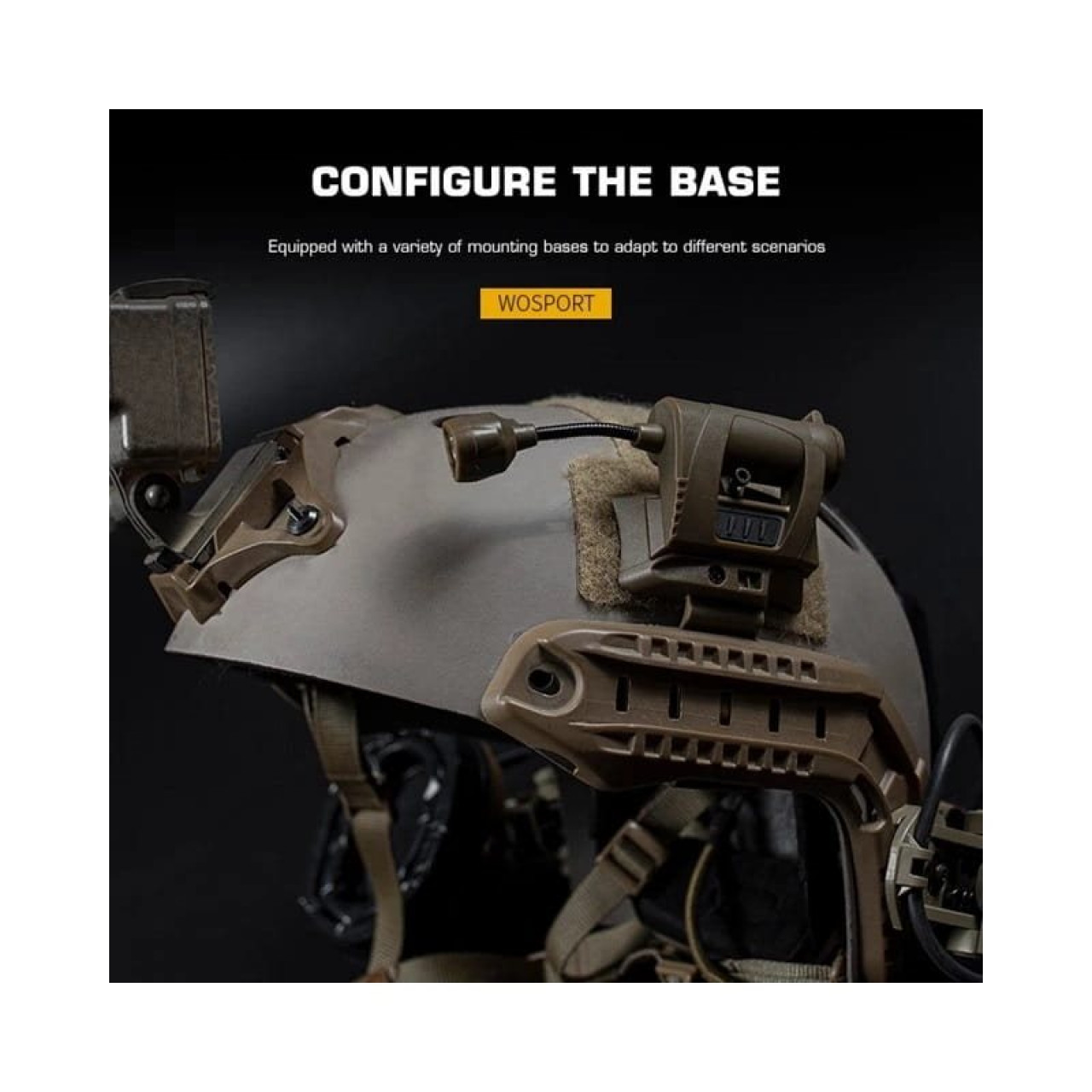 Svietidlo WST na helmu MPLS 3 farby + IR LED PIESKOVÉ