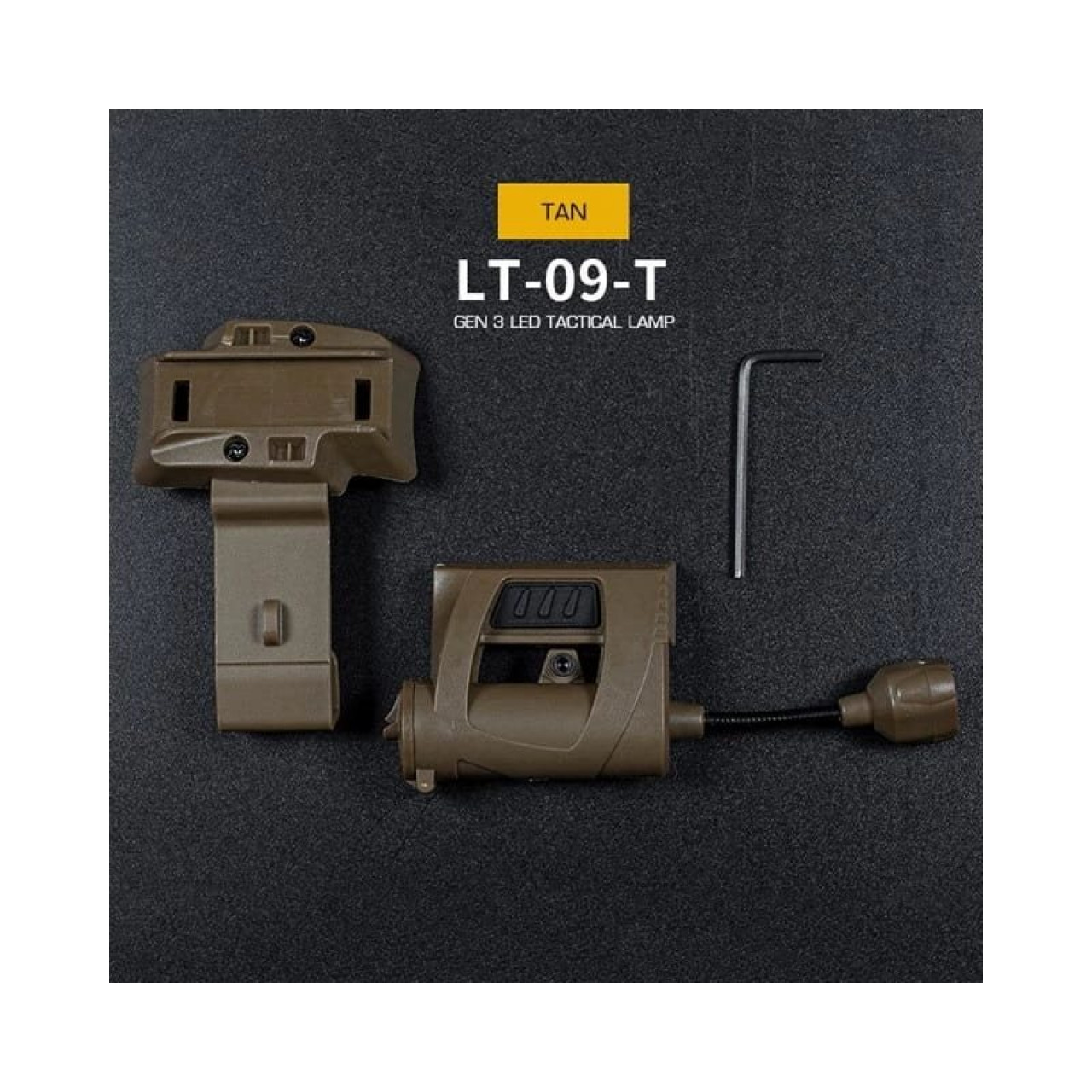 Svietidlo WST na helmu MPLS 3 farby + IR LED PIESKOVÉ